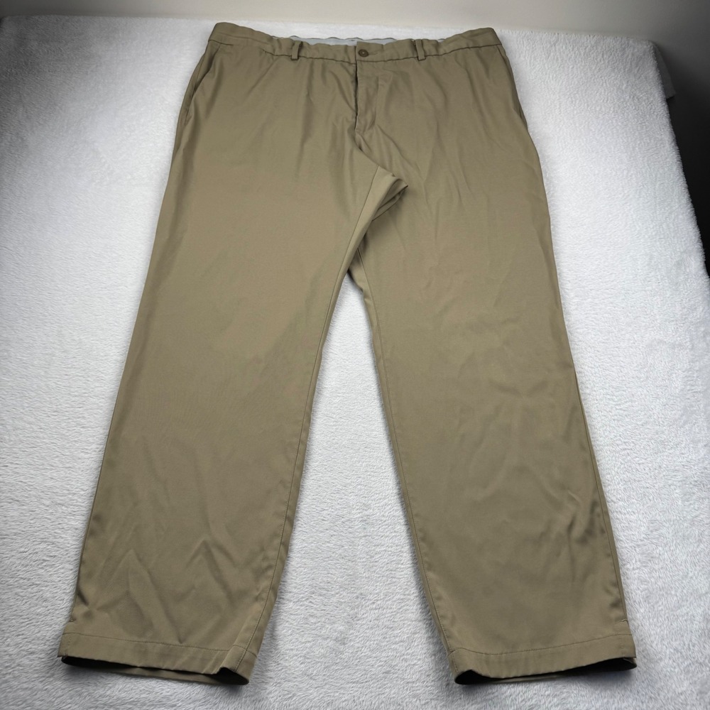 Nike Golf Pants Mens 40x30 Khaki Dri-FIT Standard Fit Flat Front Chino Trousers